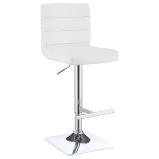 Fresco - Upholstered Adjustable Bar Stool (Set of 2) - White
