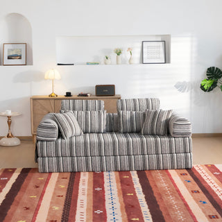 Convertible Sleeper Sofa Bed With High Density Compressed Sponge, Upholstered Couch For Living Room