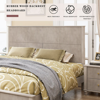 Platform Bed Frame & Tall Headboard