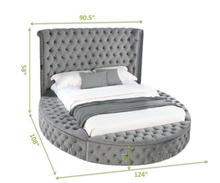 King 5 Piece Bedroom Set Made - Gray