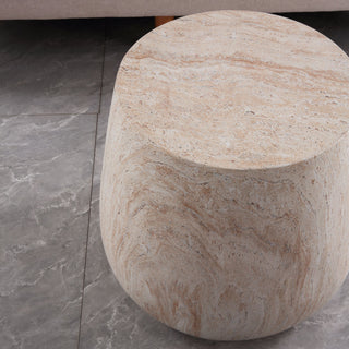 Drum Accent Coffee Table - Beige / Yellow