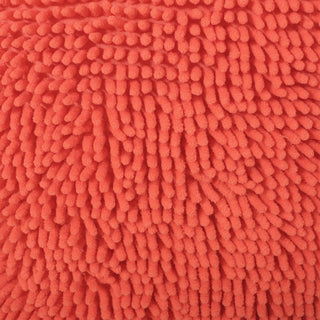 Sunny - Square Pouf, Versatile Ottoman Or Floor Cushion - Coral