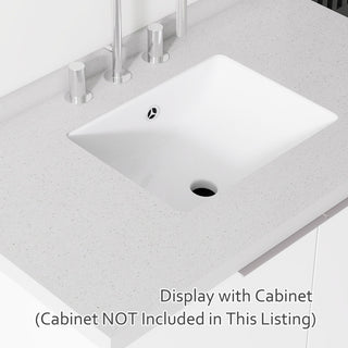 Basin Sink With 2" Thick Rim, Triple Faucet Holes, Sink Only