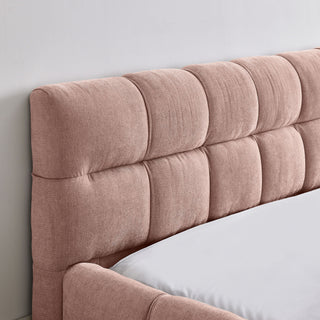 Modern Platform Bed Frame With Thick Fabric