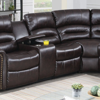 Reclining Sectional Sofa With Console