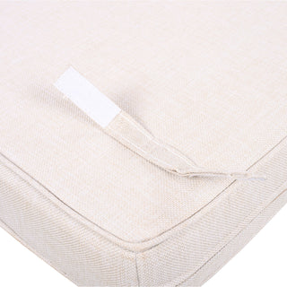 Outdoor Club Chair With Rope Arm And Cushions - Beige / Teak