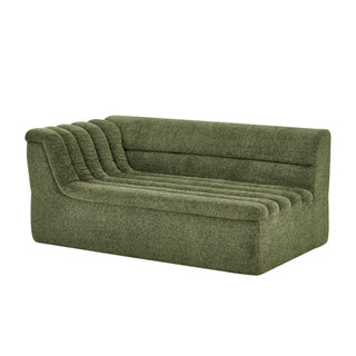 Upholstered L-Shaped Modular Sectional Sofa With Chaise, Wave-Shaped Armrest