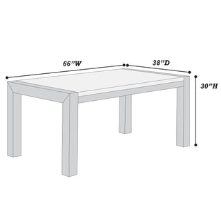 Dining Table - Charcoal / White / Charcoal