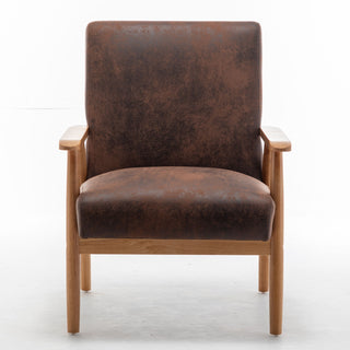 Wide Arm Chair - Brown