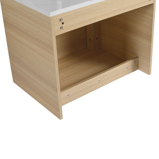 Wall Mounted Bathroom Vanity With Soft Close Door, Excluding Sink