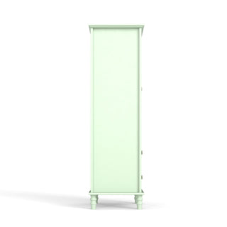 Minimalism Buffet Cabinet With Glass Doors And Double Drawer