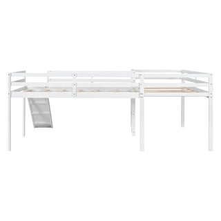 L Shaped Loft Bed With Ladder And Slide