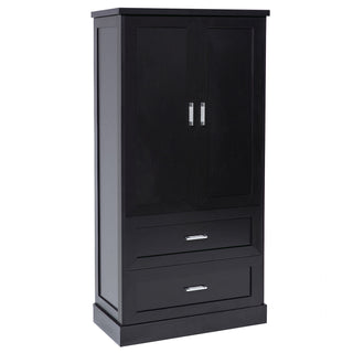 Tall Bathroom Storage Cabinet With 2 Doors And Drawers, Adjustable Shelf