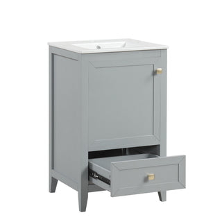 Bathroom Vanity With Sink, Soft Closing Cabinet Door, Storage Rack And Drawer