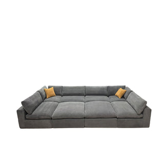 Custom Configuration Modular Sectional & Toss Pillows
