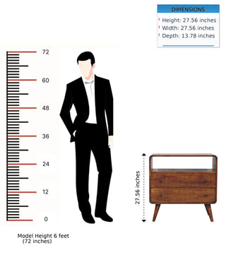 Curved Charm Console - Brown
