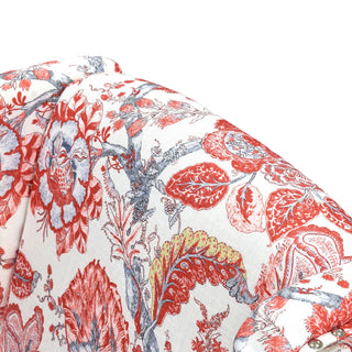 Accent Chair With Floral Upholstery And Nailhead Trim