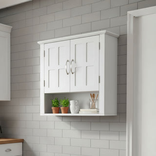 Multi Functional Wall Mounted Cabinet With Adjustable Shelves For Bathroom