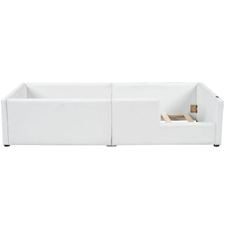 Platform Bed With Guardrail And Charging Station