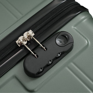 6 Piece Lightweight Hardshell Luggage Set With Double Spinner Wheels, Password Lock