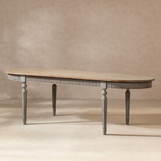 Colette - Oval Dining Table - Blue / Gray