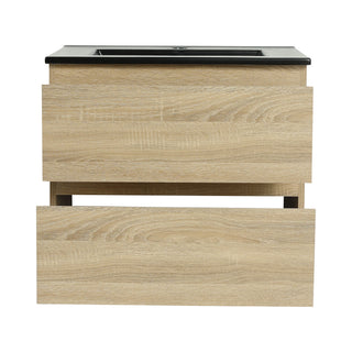 Wall Mounted Bathroom Vanity With Sink, 2 Soft Close Drawers