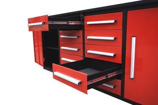 Storage Cabinets With Workbench (With 10 Drawers And 2 Cabinets)