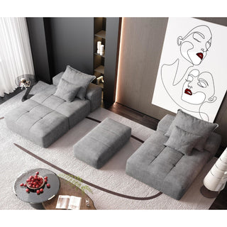 Modern Oversized Diy Combination Modular Sectional Sofa With Pillows