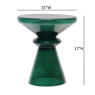 Aventura - Sculptural Blown Glass Accent Table - Green