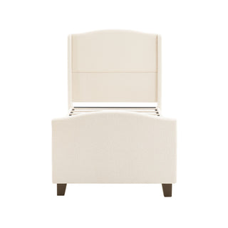 Platform Bed Frame With Tall Headboard And High Footboard