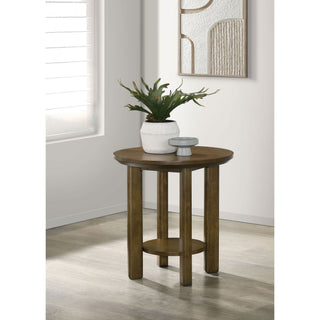 Crispin - Round Table With Lower Shelf