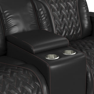 Prime Time - P3 Loveseat With LED, Wireless Charger Pocket, And Console