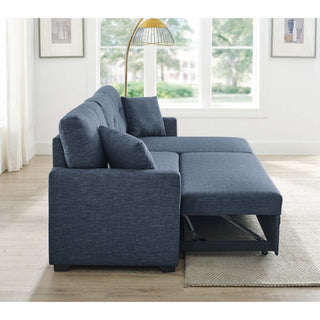 Upholstered Sectional & Pull Out Bed And Chaise Storage