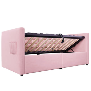 Upholstered Daybed With Hydraulic Storage And USB / Type - C Charging