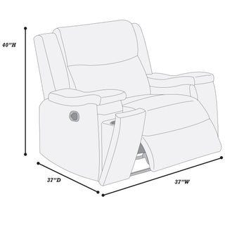 Modern Manual Motion Living Room Set & Hidden Cup Holders
