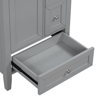 Modern Bathroom Vanity With Sink, Freestanding Cabinet With Drawers And Shelves