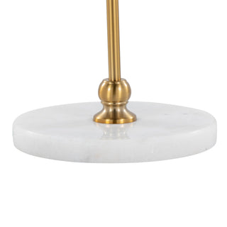 Leslie - Glam / Art Deco Floor Lamp - Gold / White