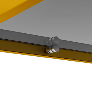 Rectangle Coffee Table With Tempered Glass Top And Legs, Modern Table For Living Room