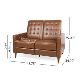 Manville - Contemporary Tufted Loveseat Pushback Recliner