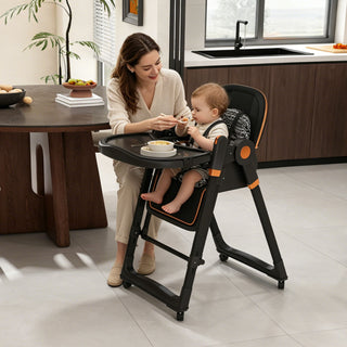 Convertible Baby High Chair To Rocker With 5 Point Harness