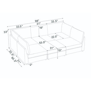 Modern Reversible Modular Sectional