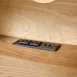 Nightstand With USB Ports & Outlet Hole, End Table With Drawer