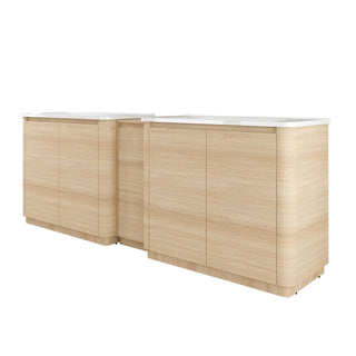 Soft Close Door Freestanding Bathroom Vanity With Sink, 1 Small Storage Cabinet