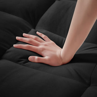 Convertible 3 In 1 Sofa Bed With Adjustable Sleeper Chair And Multi Pockets