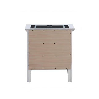 Hammond - Smart 3 Drawer Nightstand With USB Charging And Integrated Speakers - White