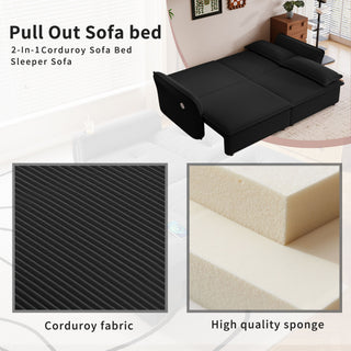 2 In 1 Convertible Sofa Bed, Multi Functional Living Room Furniture