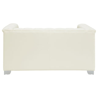 Earline - Upholstered Track Arm Loveseat - White