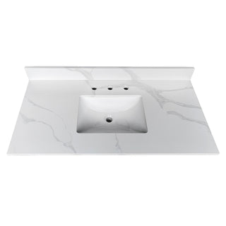 Bathroom Vanity Top With Undermount Sink, 3 Pre Drilled Holes