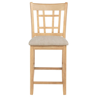 Davis - Counter Height Dining Chair Linen (Set of 2) - Light Oak