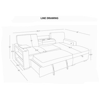 Tracey - Sofabed With Pullout - Silver